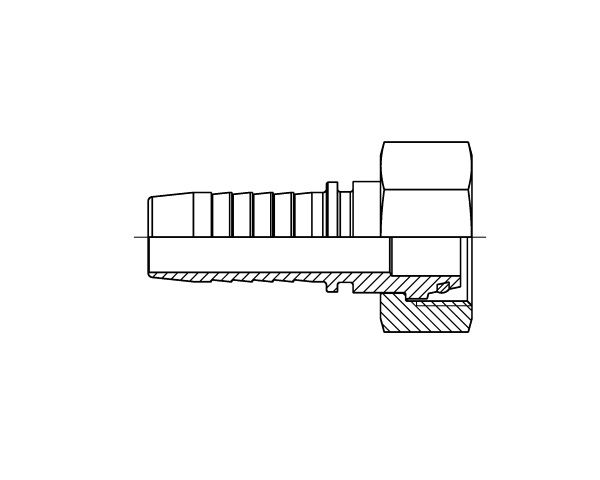Metric Heavy (S) Oring Female Swivel - Hosetail
