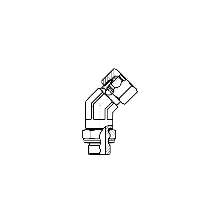 VEE - Positional BSPP 45 Elbow