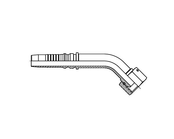 BSPP Female Swivel - INTERLOCK Hosetail 45