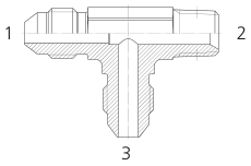JIC X NPT X JIC M/m/m