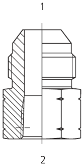 JIC X Nptf Straight Adaptor