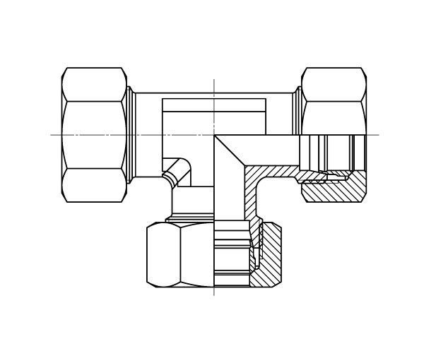 TV - Metric Equal Tee Din 2353