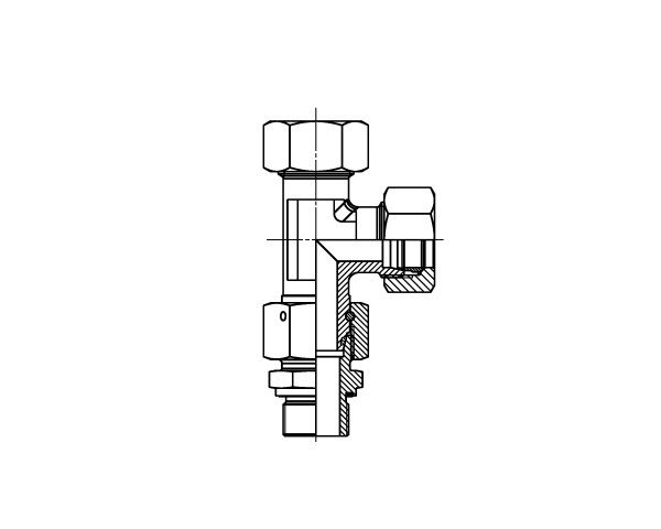 ELVD - Adjustable Standpipe Run Tee Metric wd