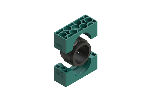 Tube Clamps With Noise Protection Insert Series C
