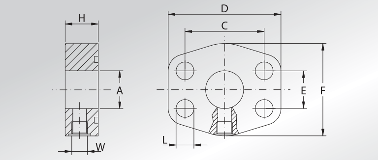 SAE Distance Piece With Lateral Hole