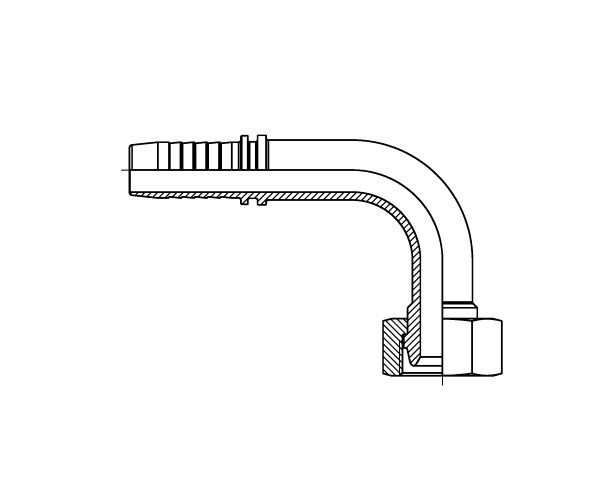 Metric Heavy (S) Female Swivel - Hosetail 90