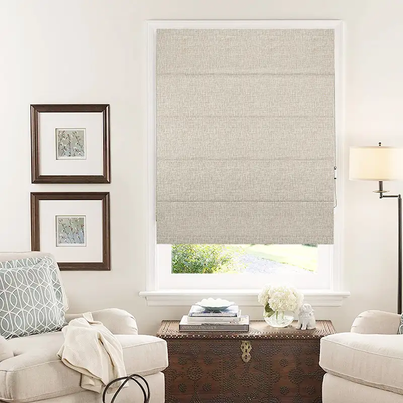 Roman Shade - Motorized UV Protection | ALY HOME