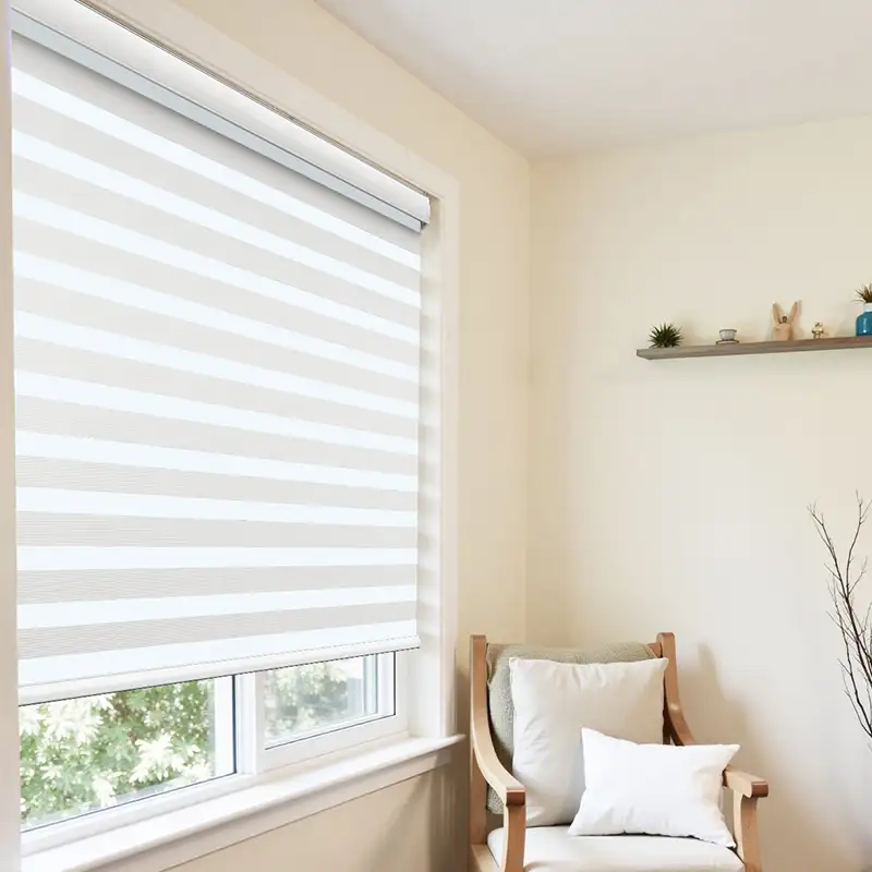 Zebra Shade - Motorized Day & Night | ALY HOME