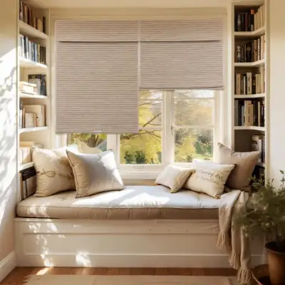 Light-Filtering Dual-Stripe Woven Shades