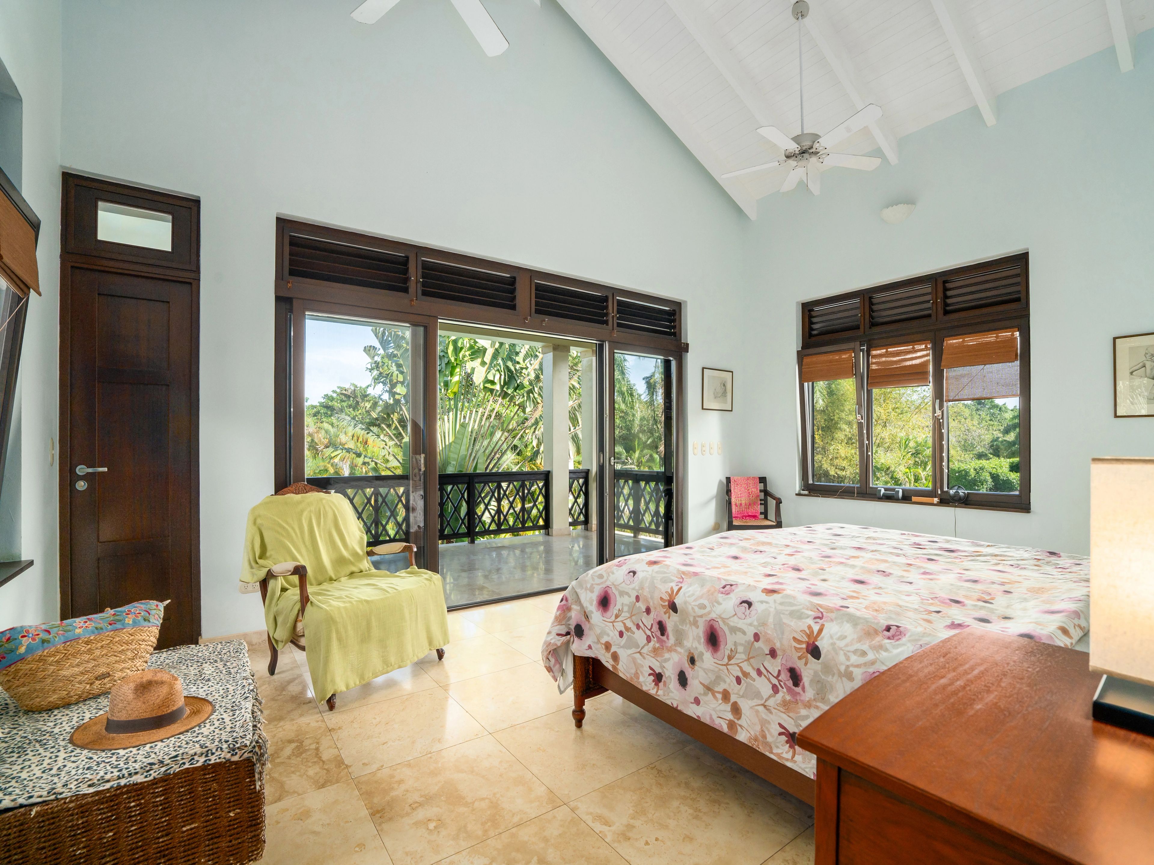 Private swimming pool surrounded by tropical gardens