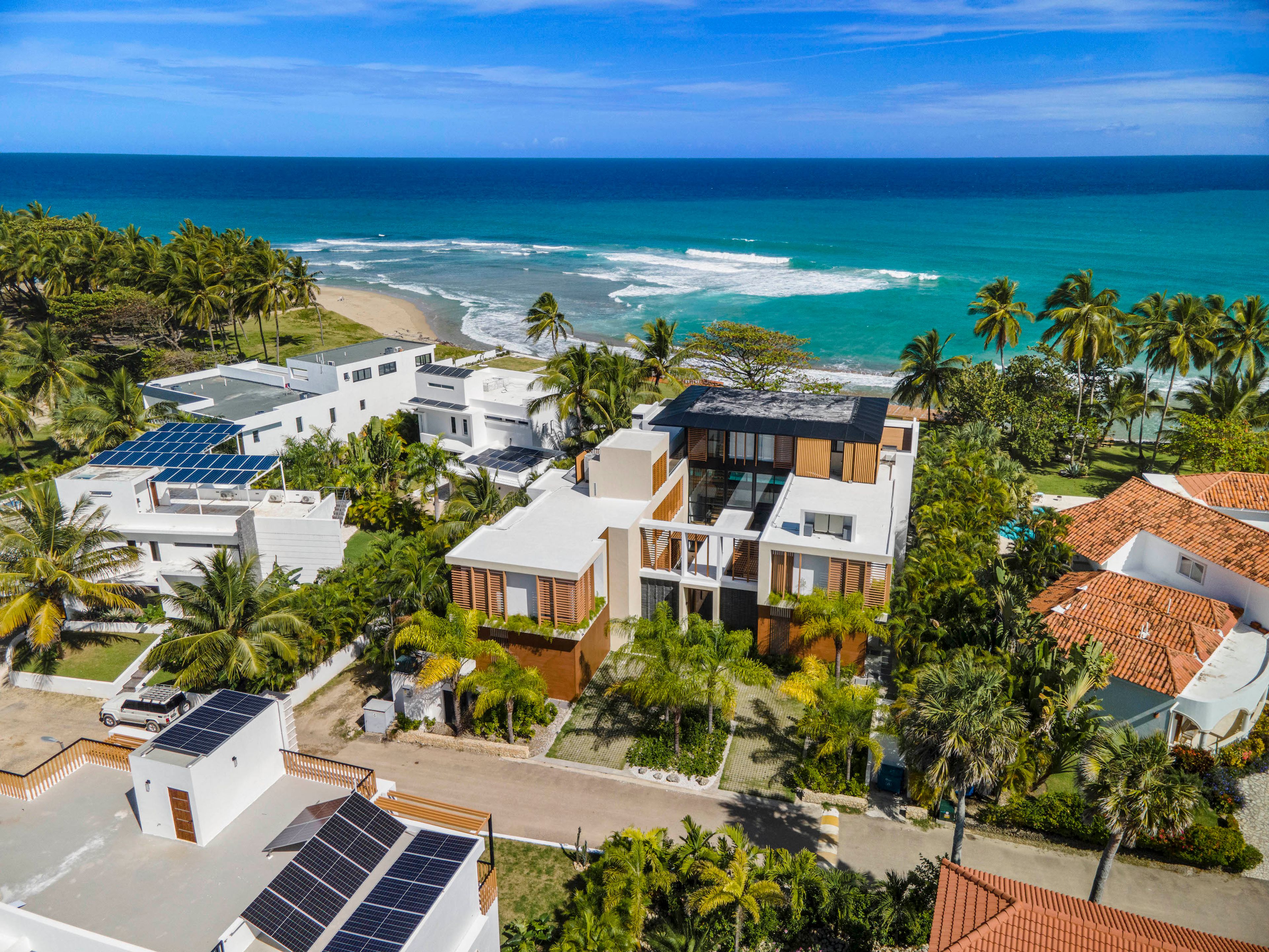 Ocean view from Villa Roge beachfront estate in Playa Encuentro