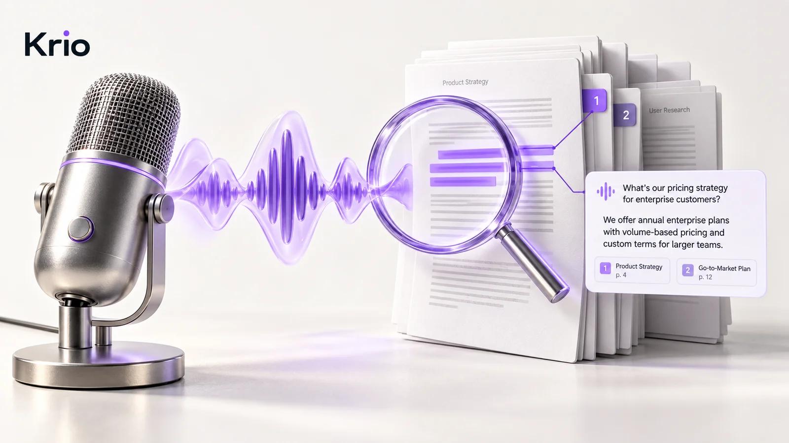 Voice Search for Your Documents: Meet Krio