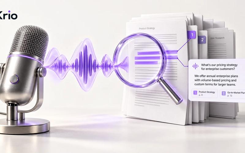 Voice Search for Your Documents: Meet Krio