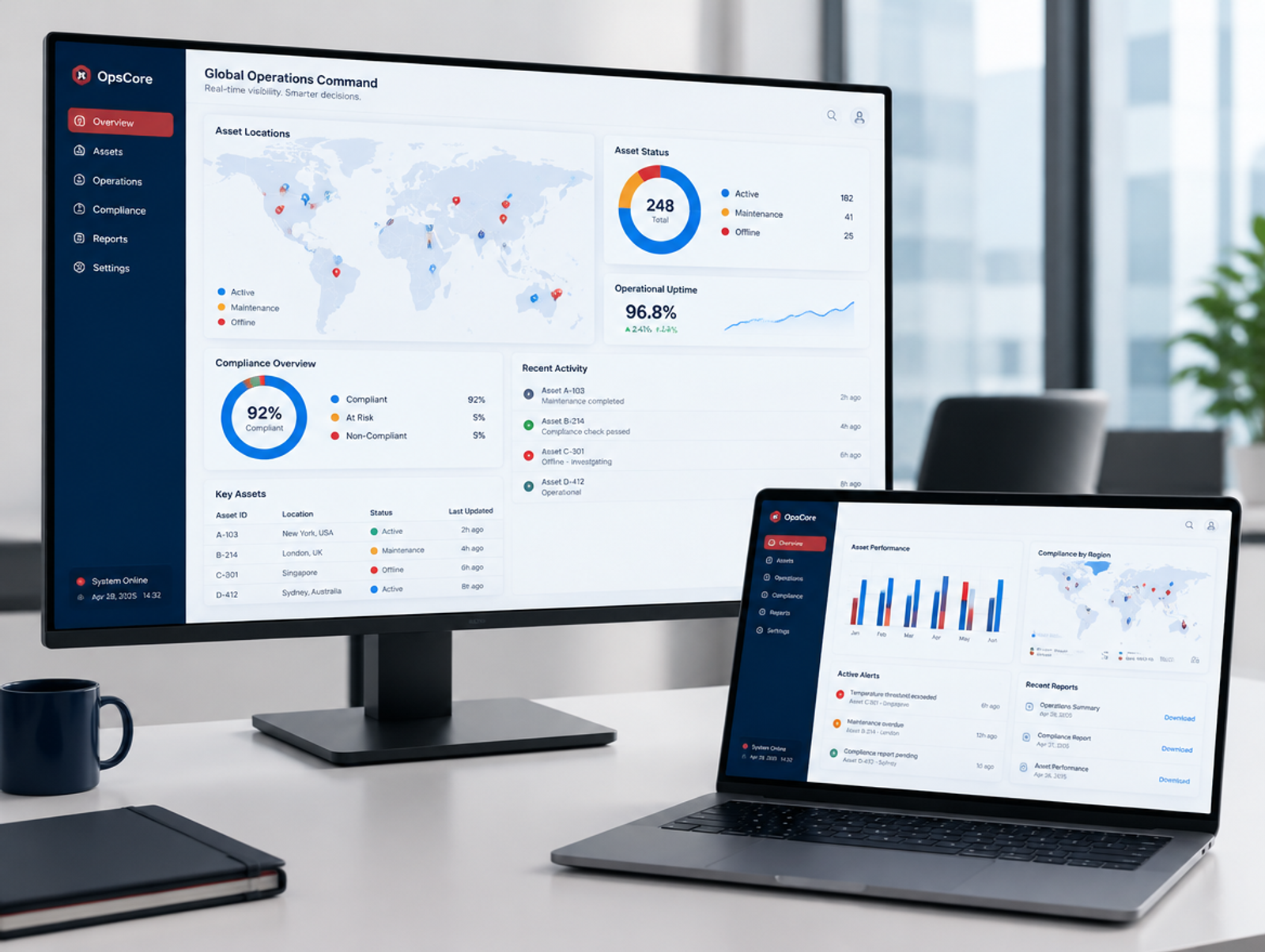 Enterprise solutions screens