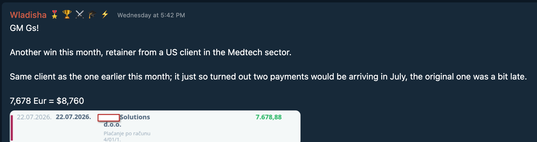Testimonial Snapshot