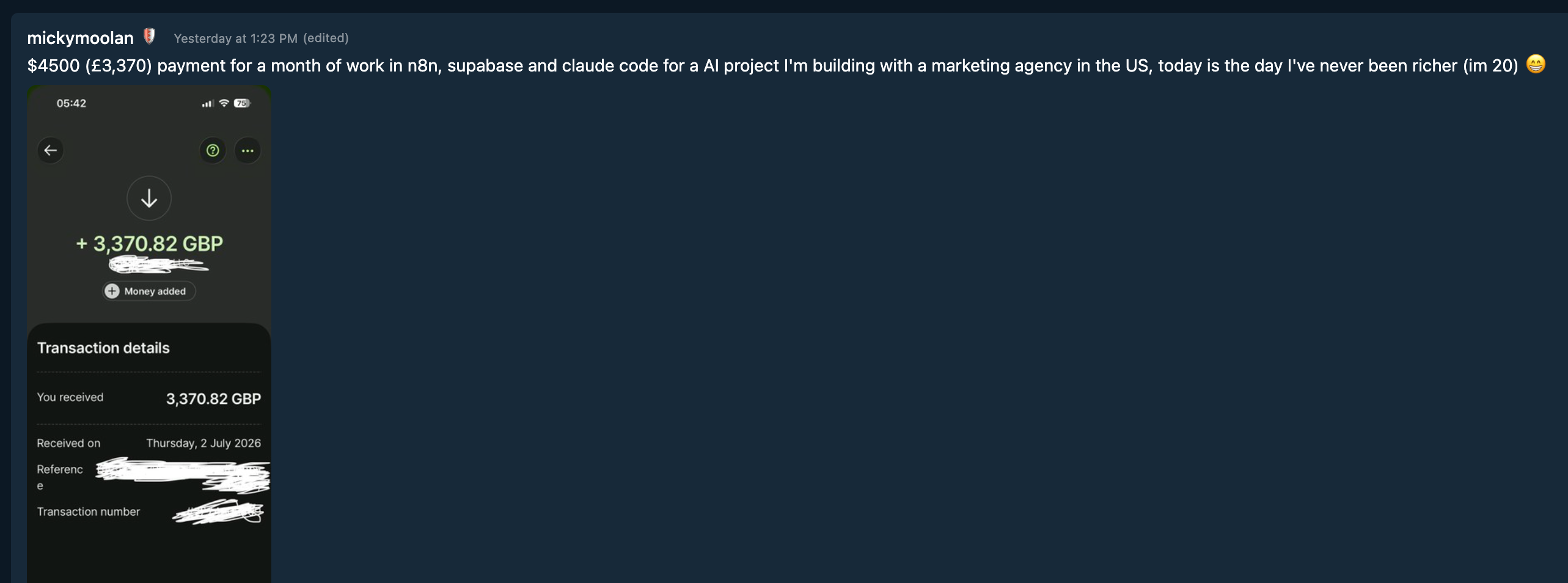 Testimonial Snapshot