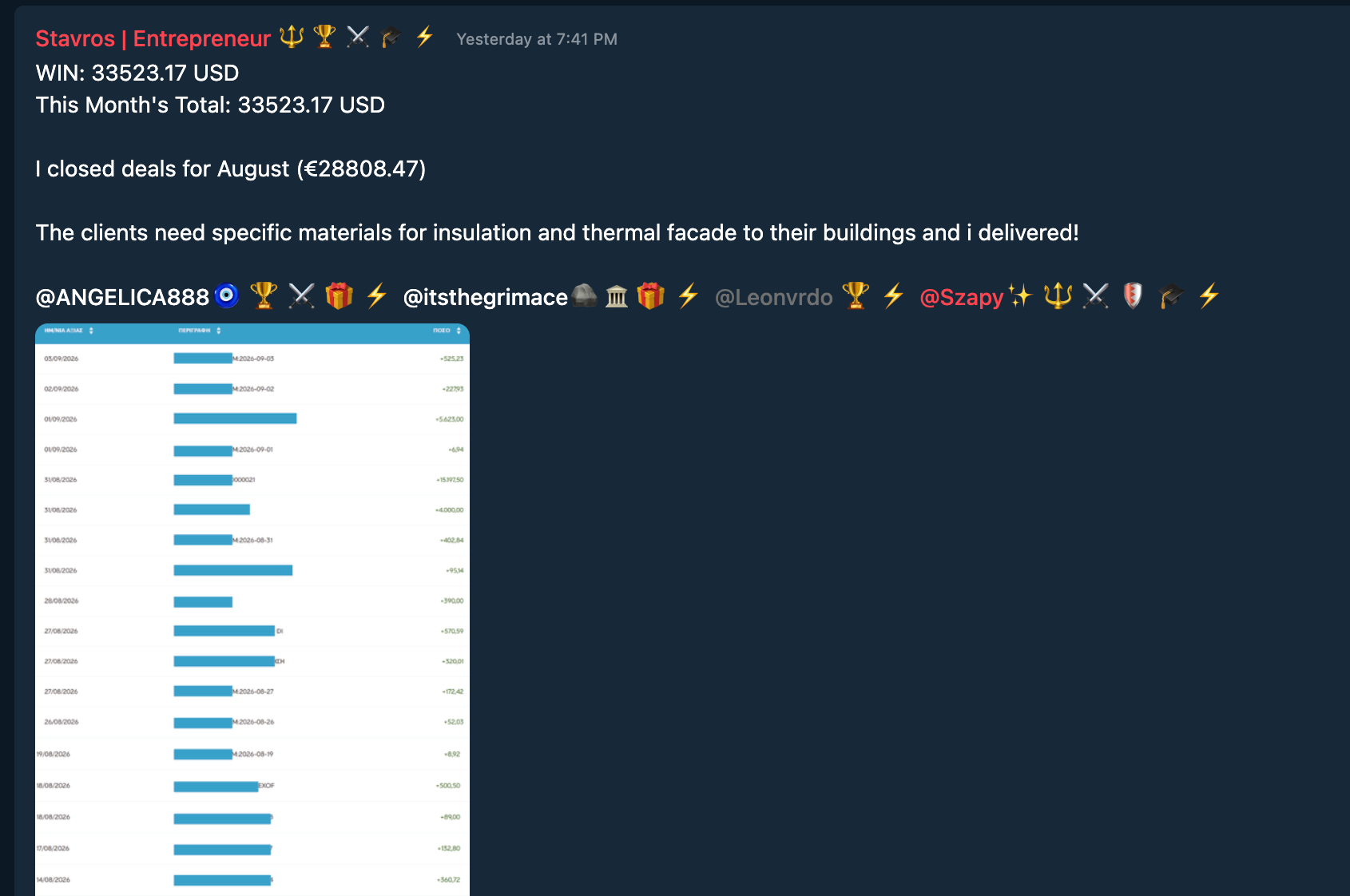 Testimonial Snapshot