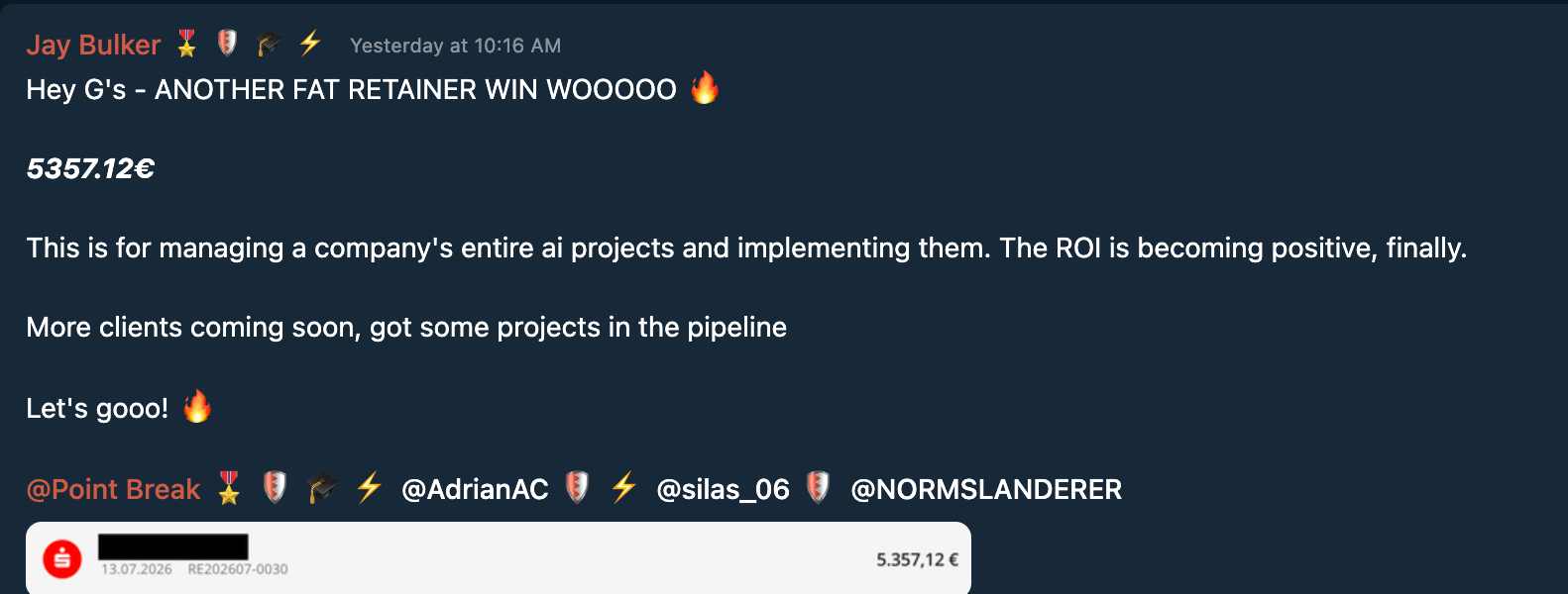 Testimonial Snapshot