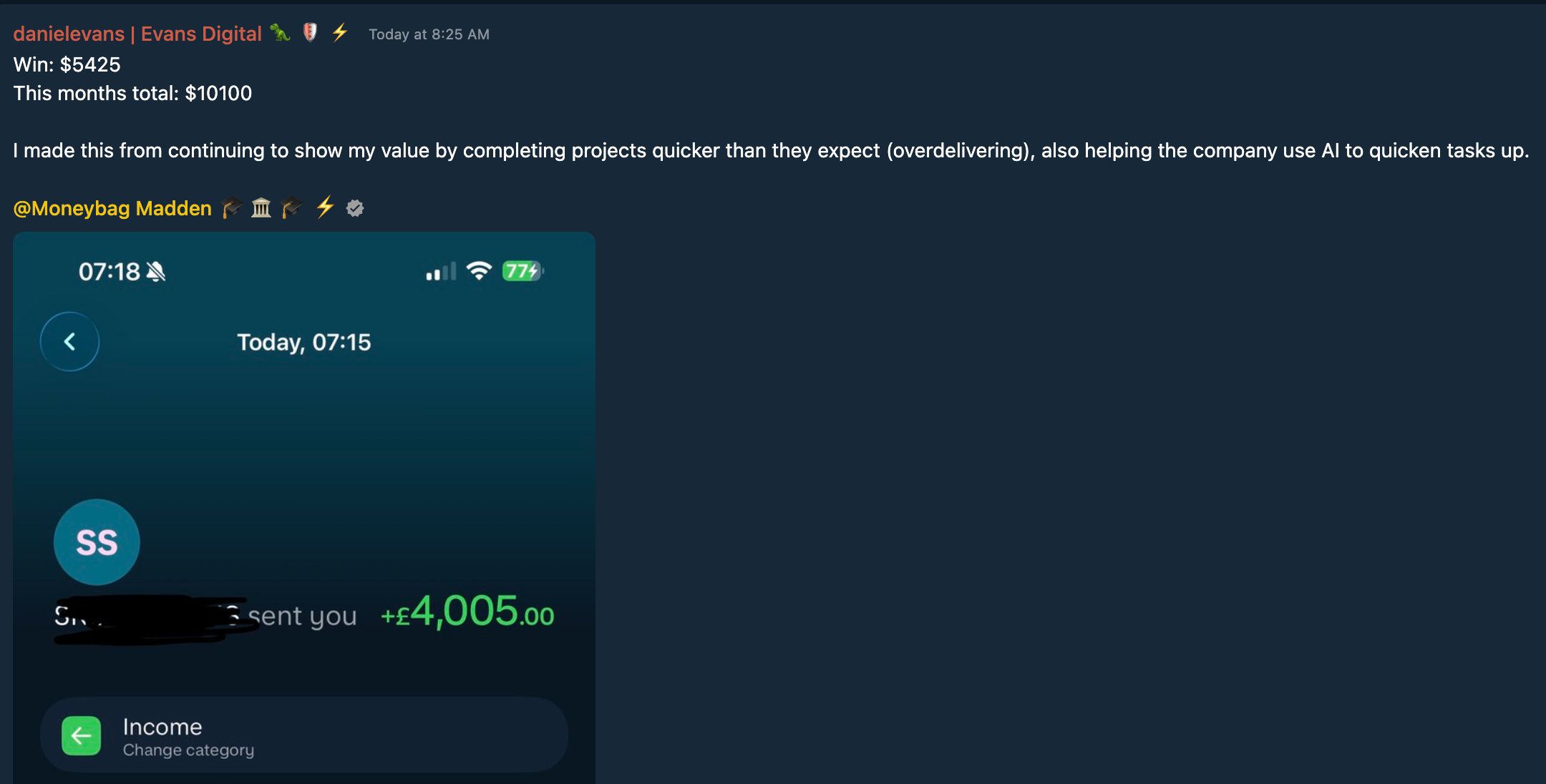 Testimonial Snapshot