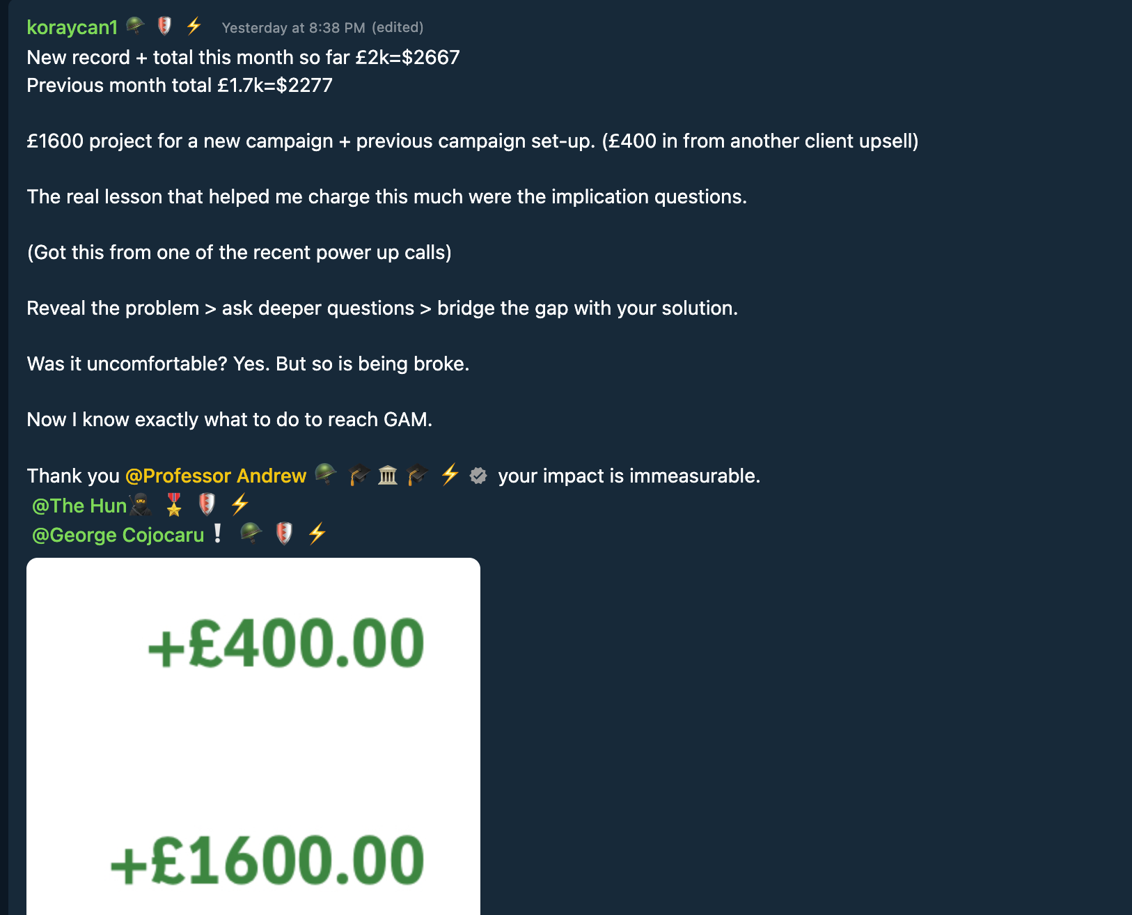 Testimonial Snapshot