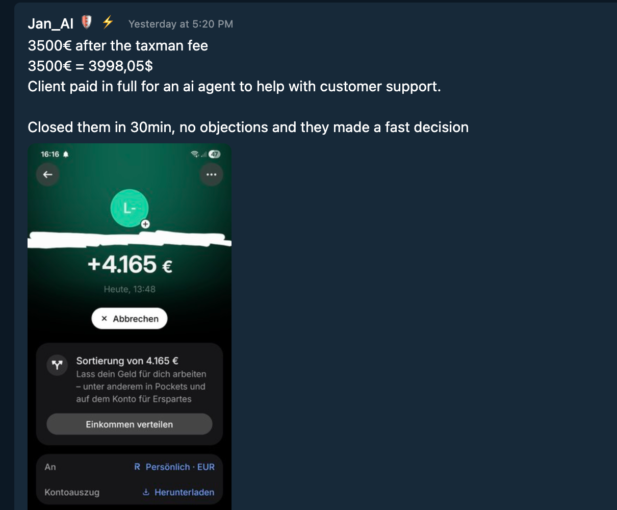 Testimonial Snapshot