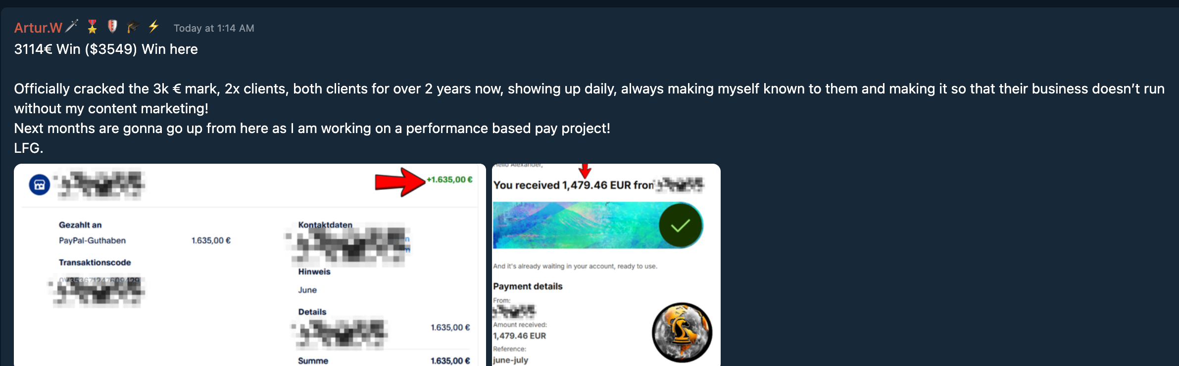 Testimonial Snapshot