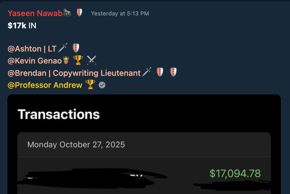 Winner of the Week