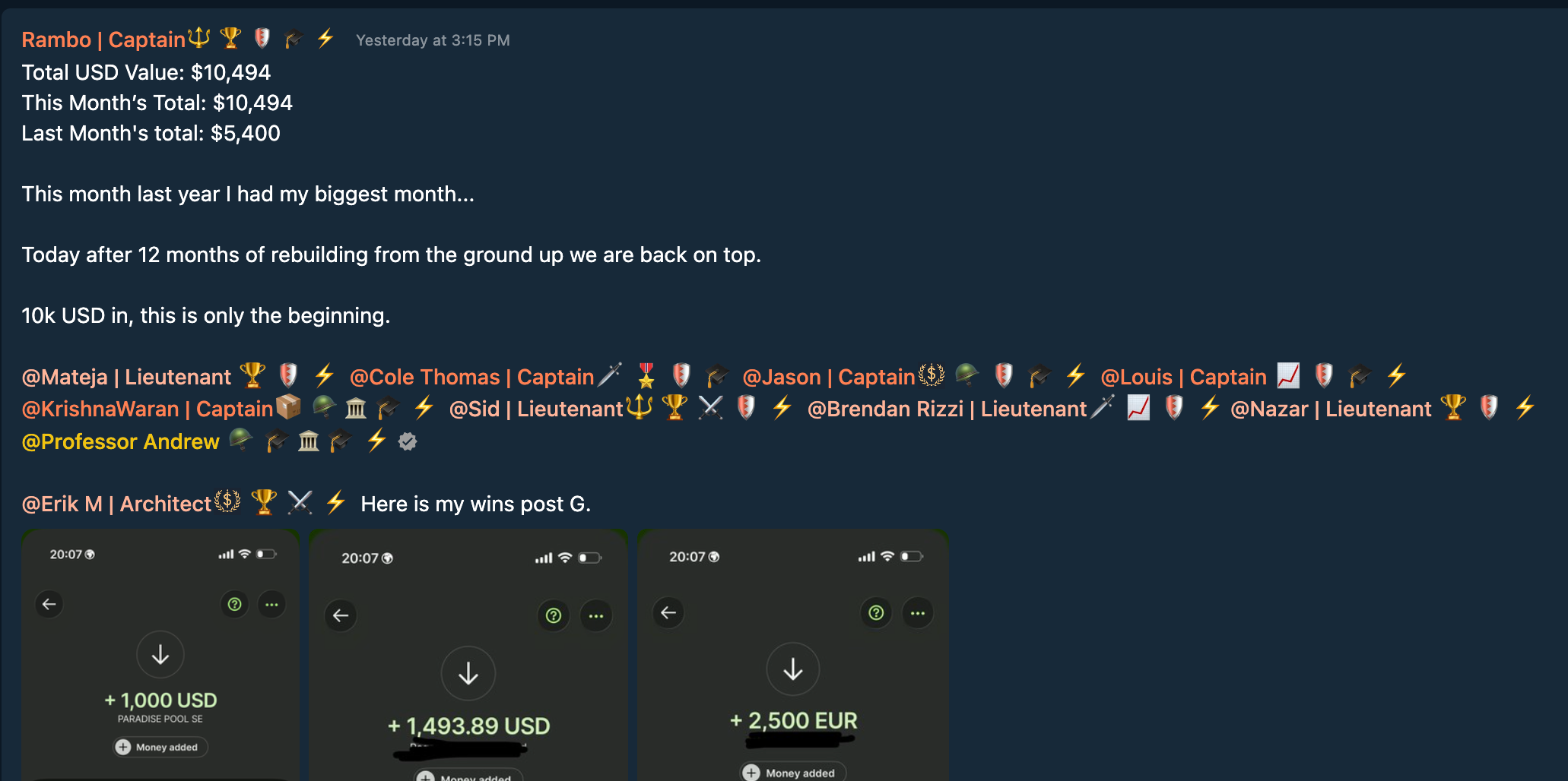 Testimonial Snapshot