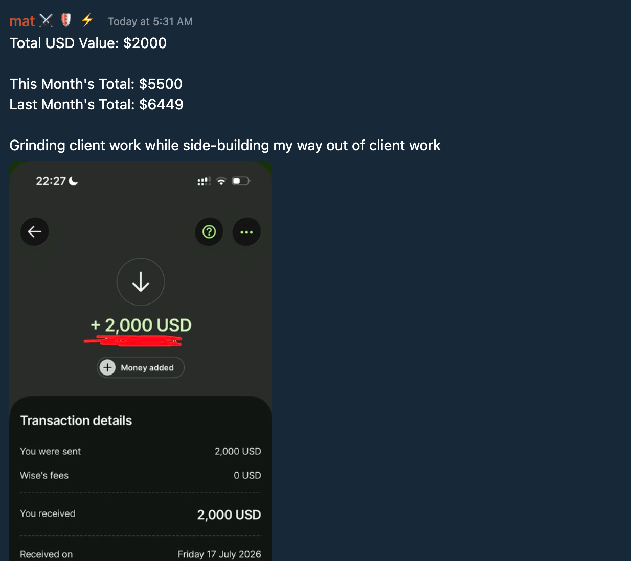 Testimonial Snapshot