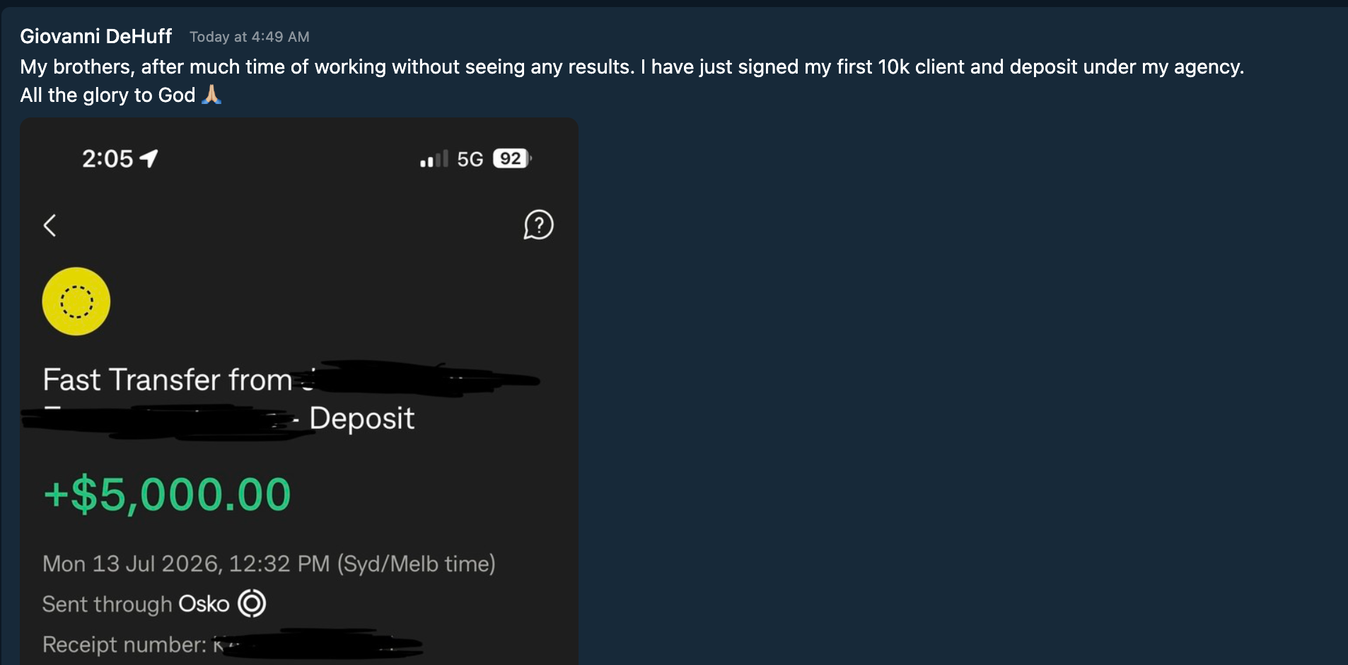 Testimonial Snapshot