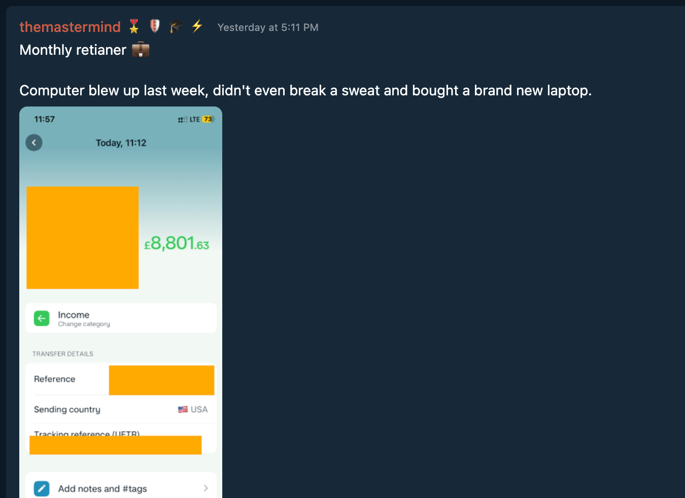 Testimonial Snapshot