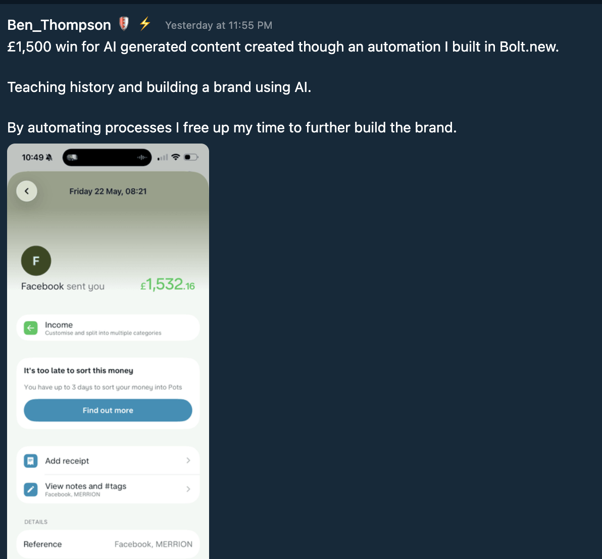 Testimonial Snapshot