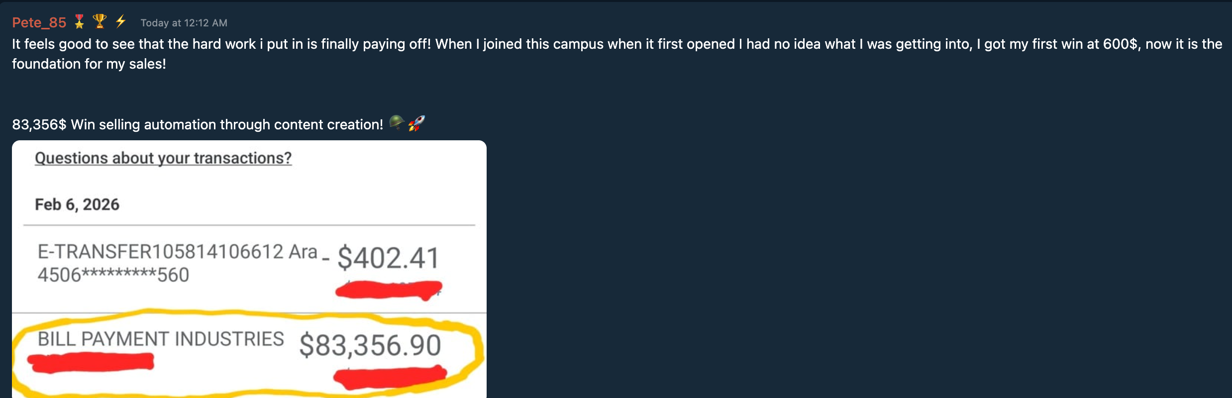 Winner of the Week