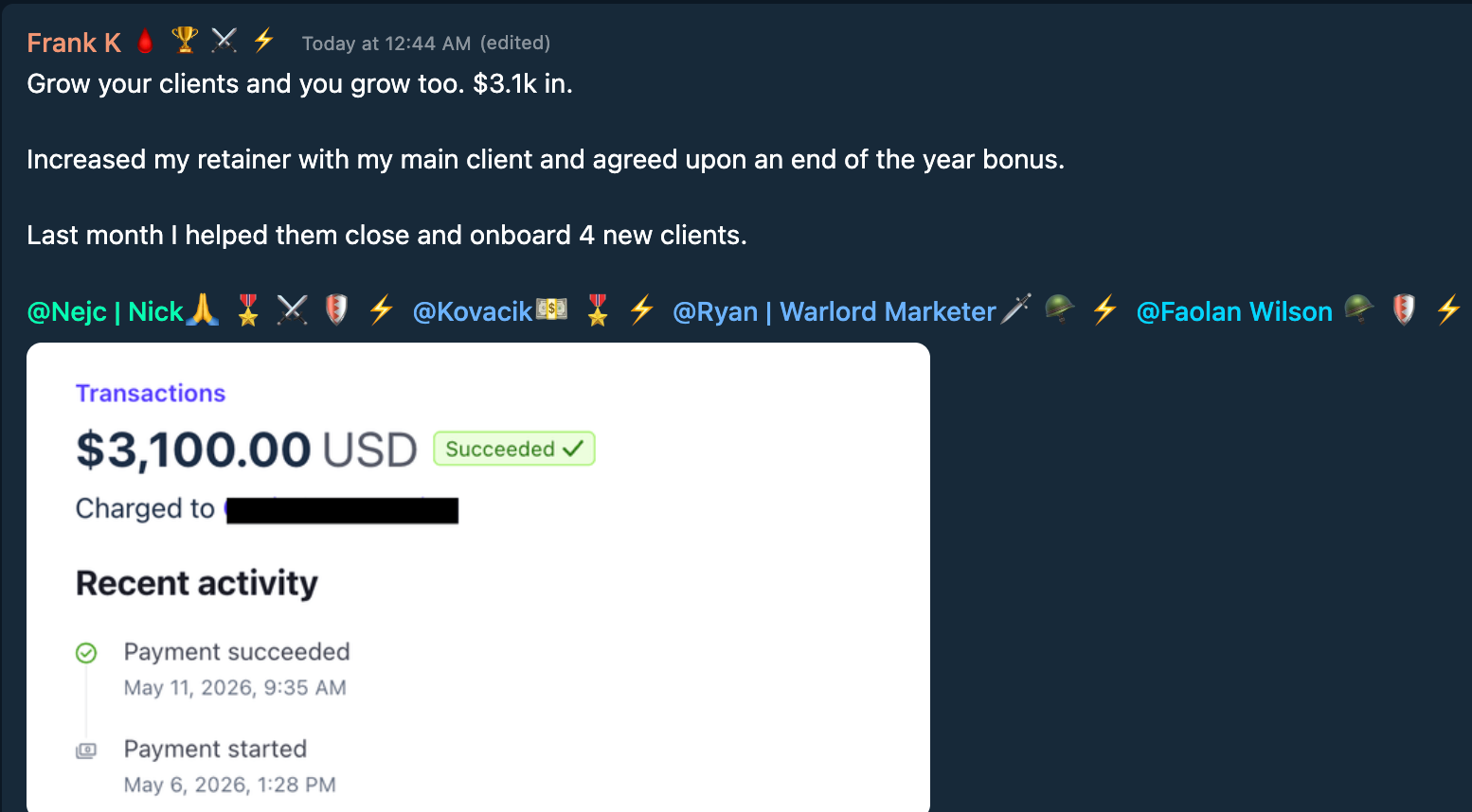 Testimonial Snapshot