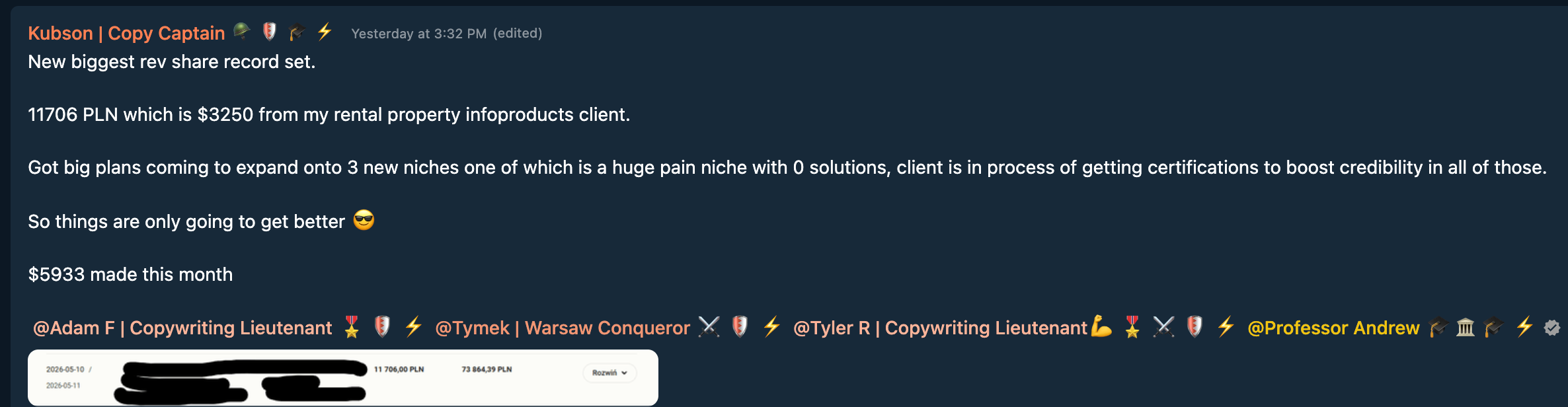Testimonial Snapshot