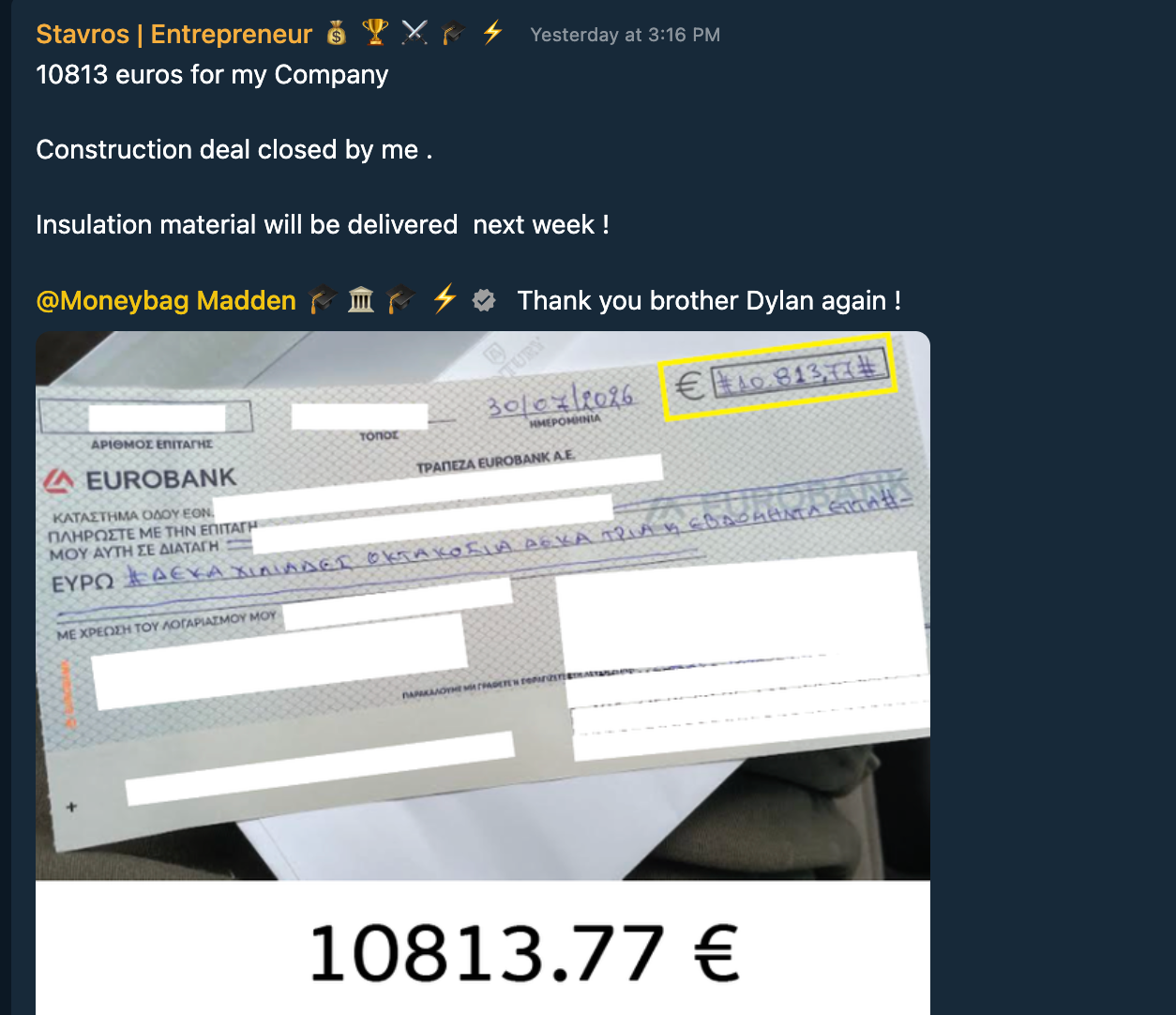 Testimonial Snapshot