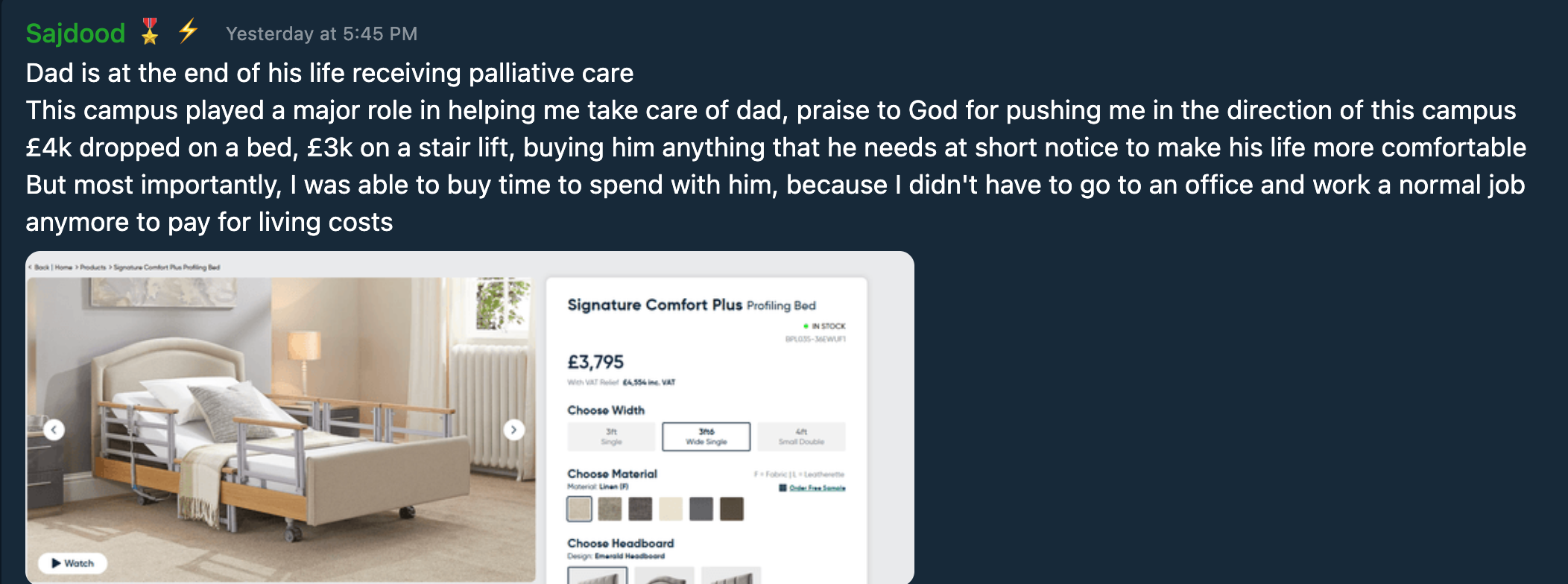 Testimonial Snapshot