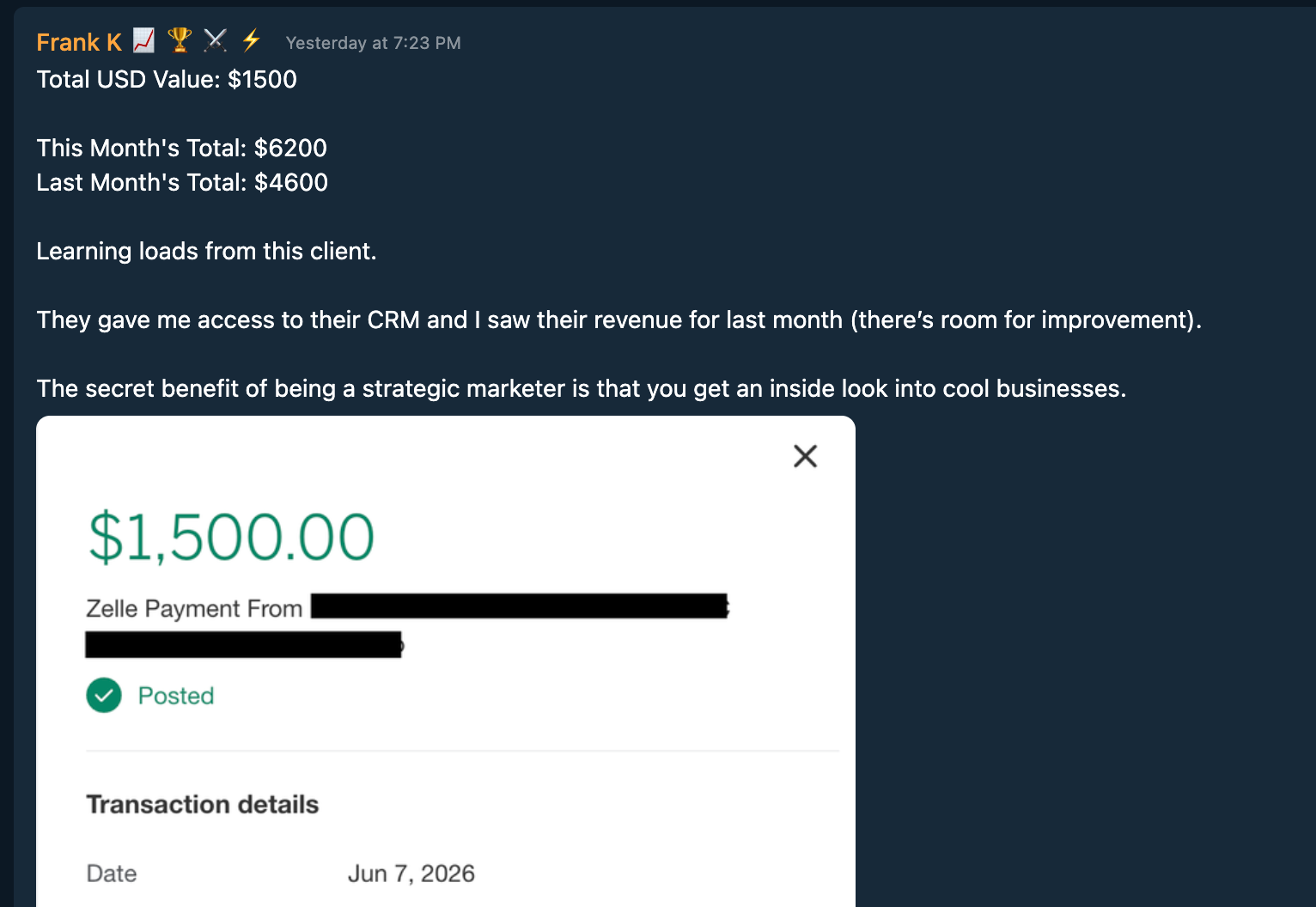 Testimonial Snapshot