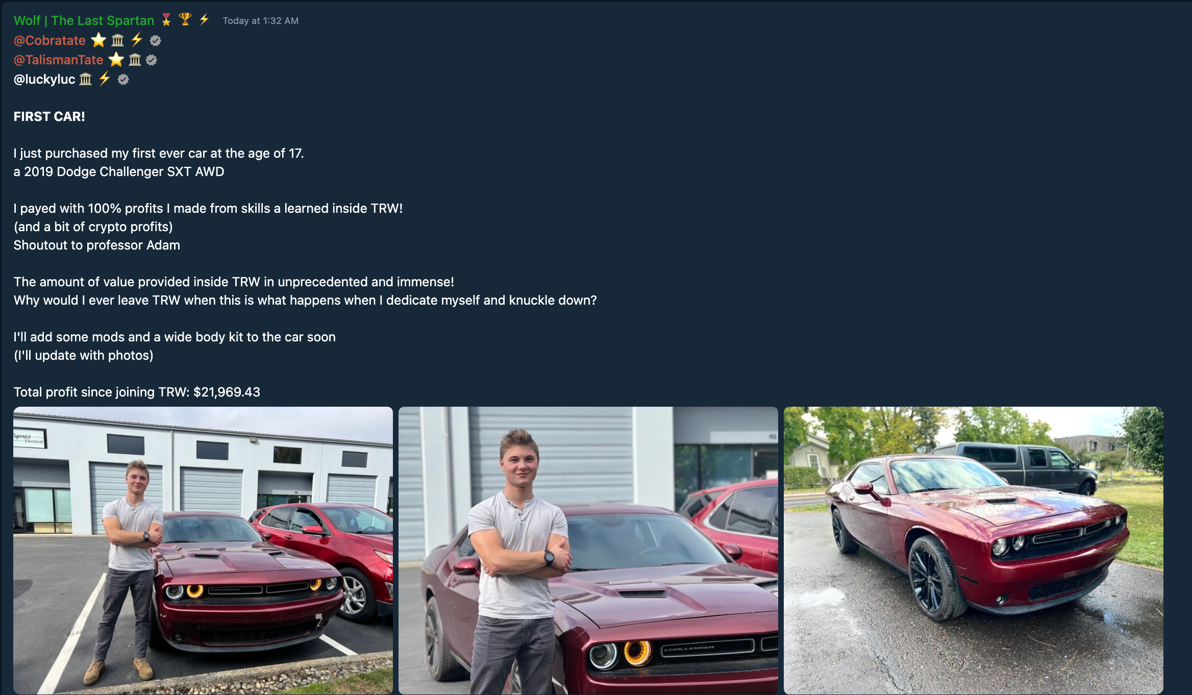 Winner of the Week