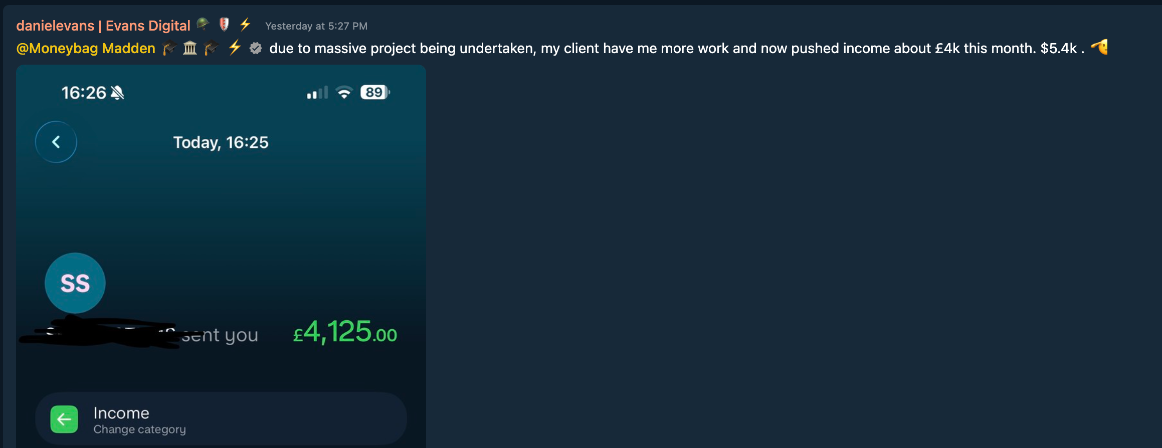Testimonial Snapshot