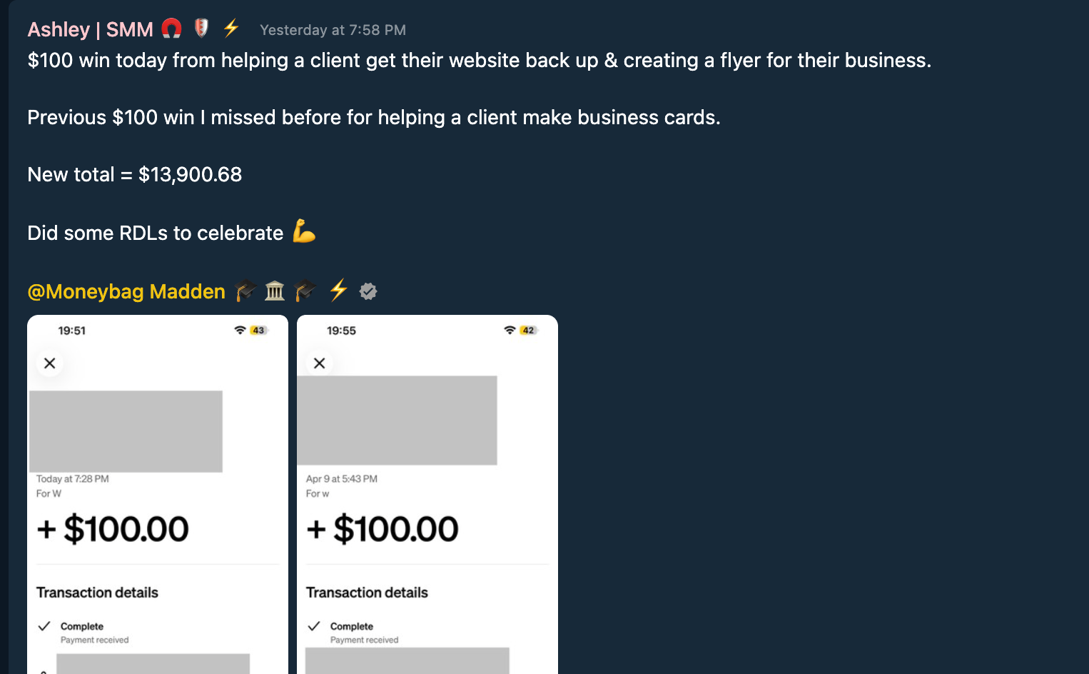 Testimonial Snapshot