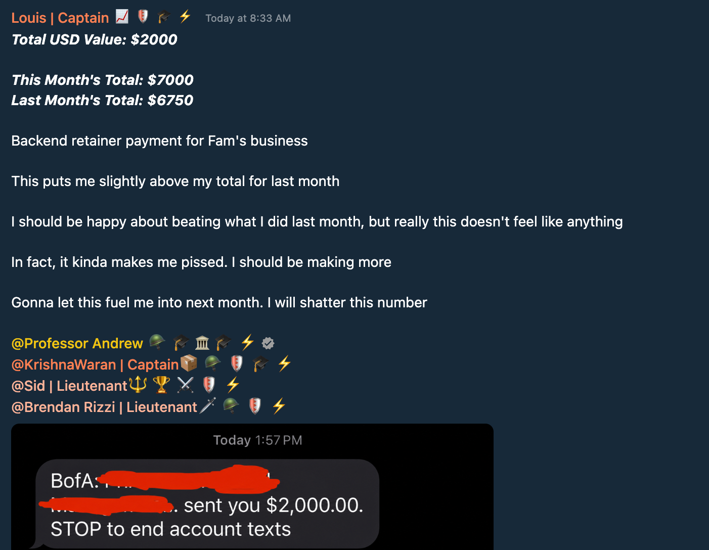 Testimonial Snapshot