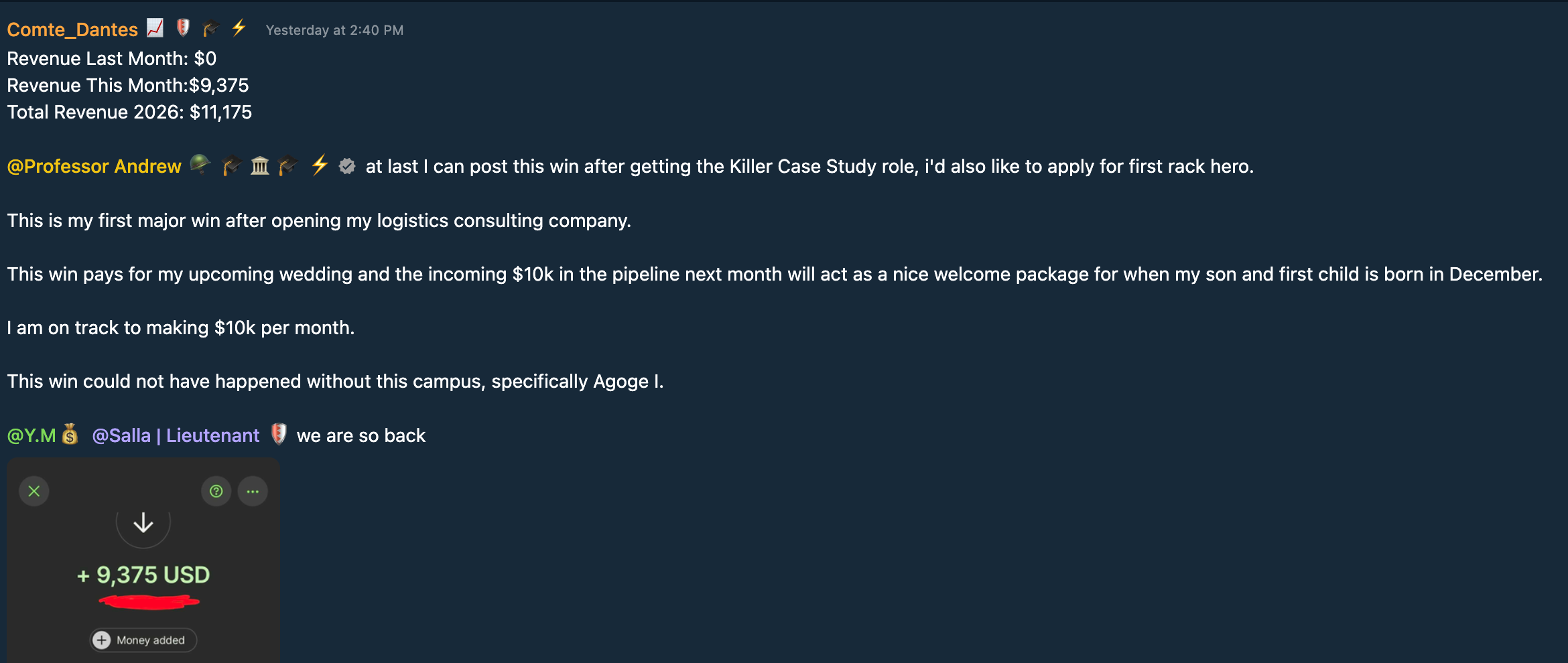 Testimonial Snapshot