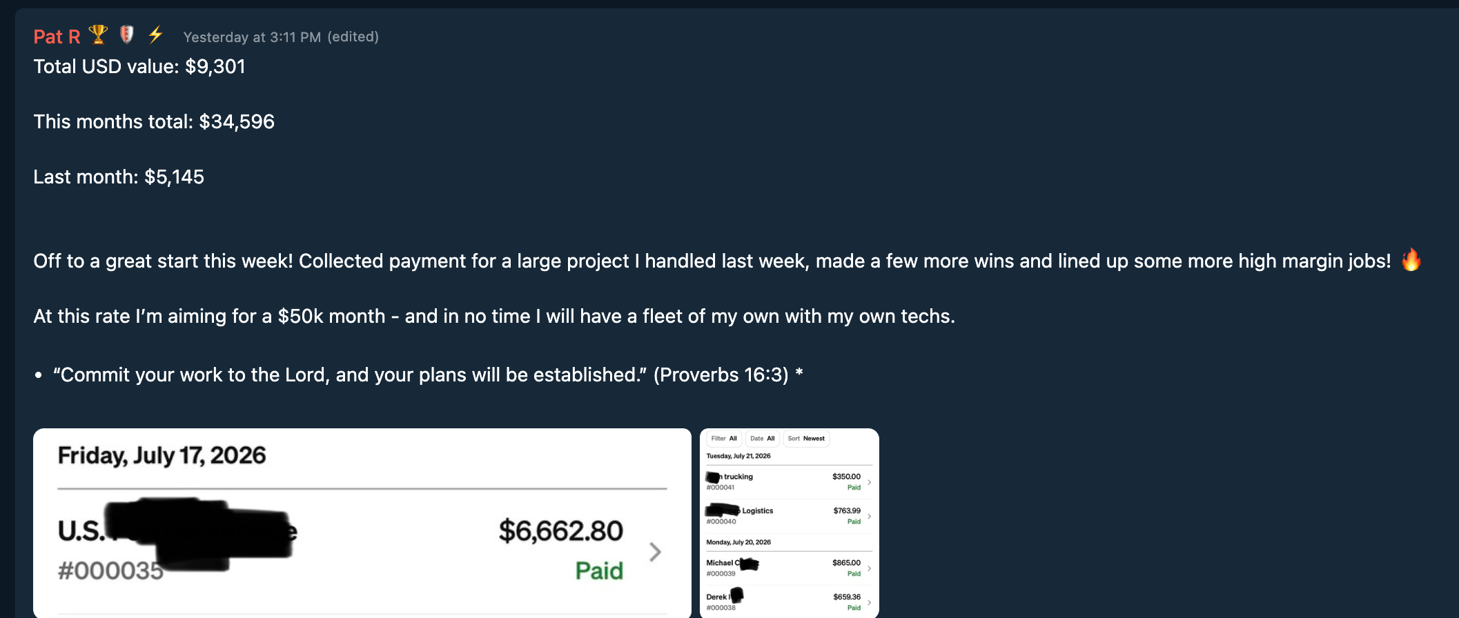 Testimonial Snapshot