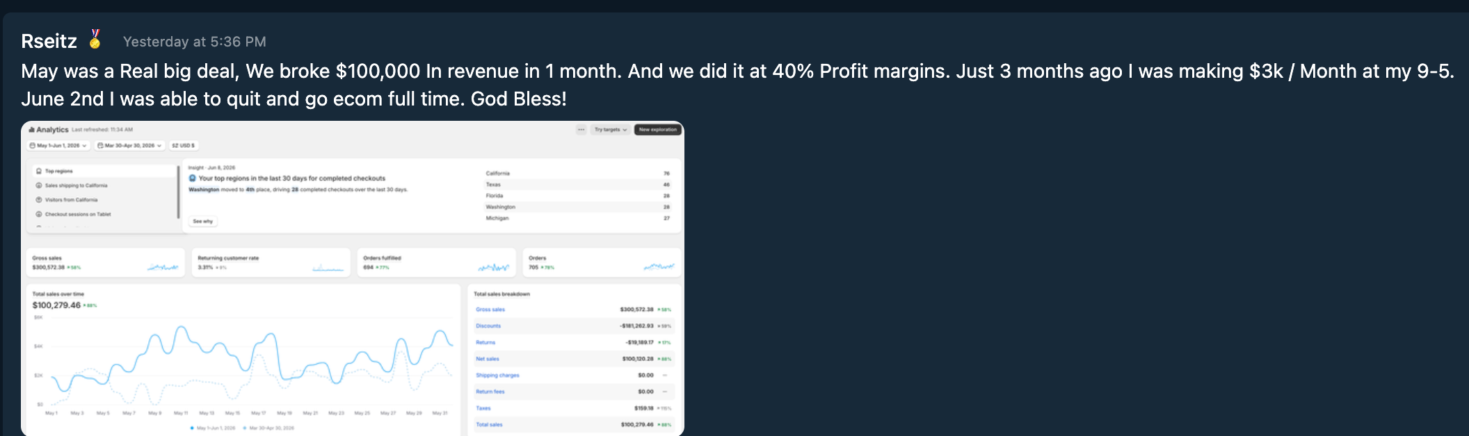 Testimonial Snapshot