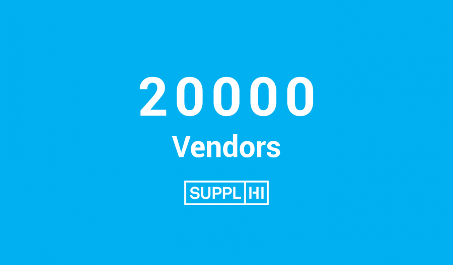 Immagine di copertina del post dedicato al raggiungimento di 20000 fornitori per SupplHi