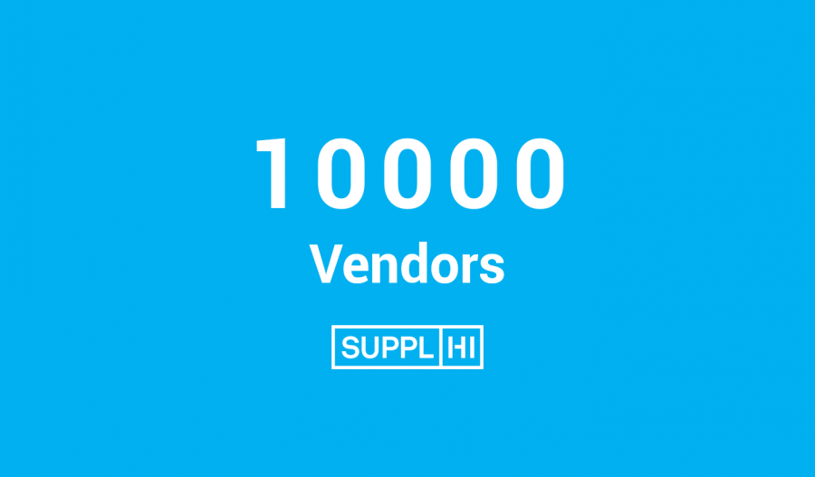 Cover for Supplhi reaches 10000 vendors blog post