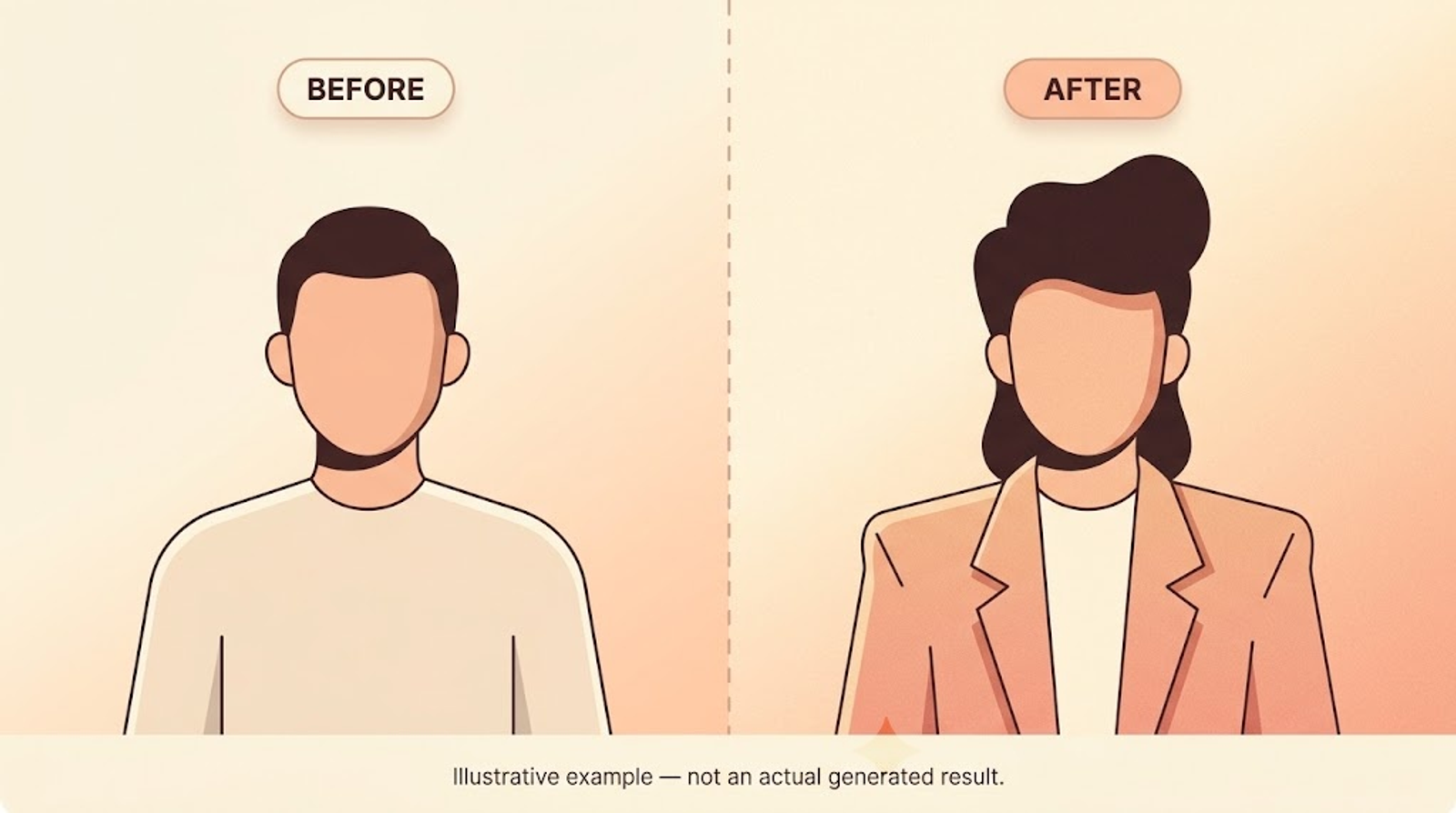 Before/after silhouette graphic