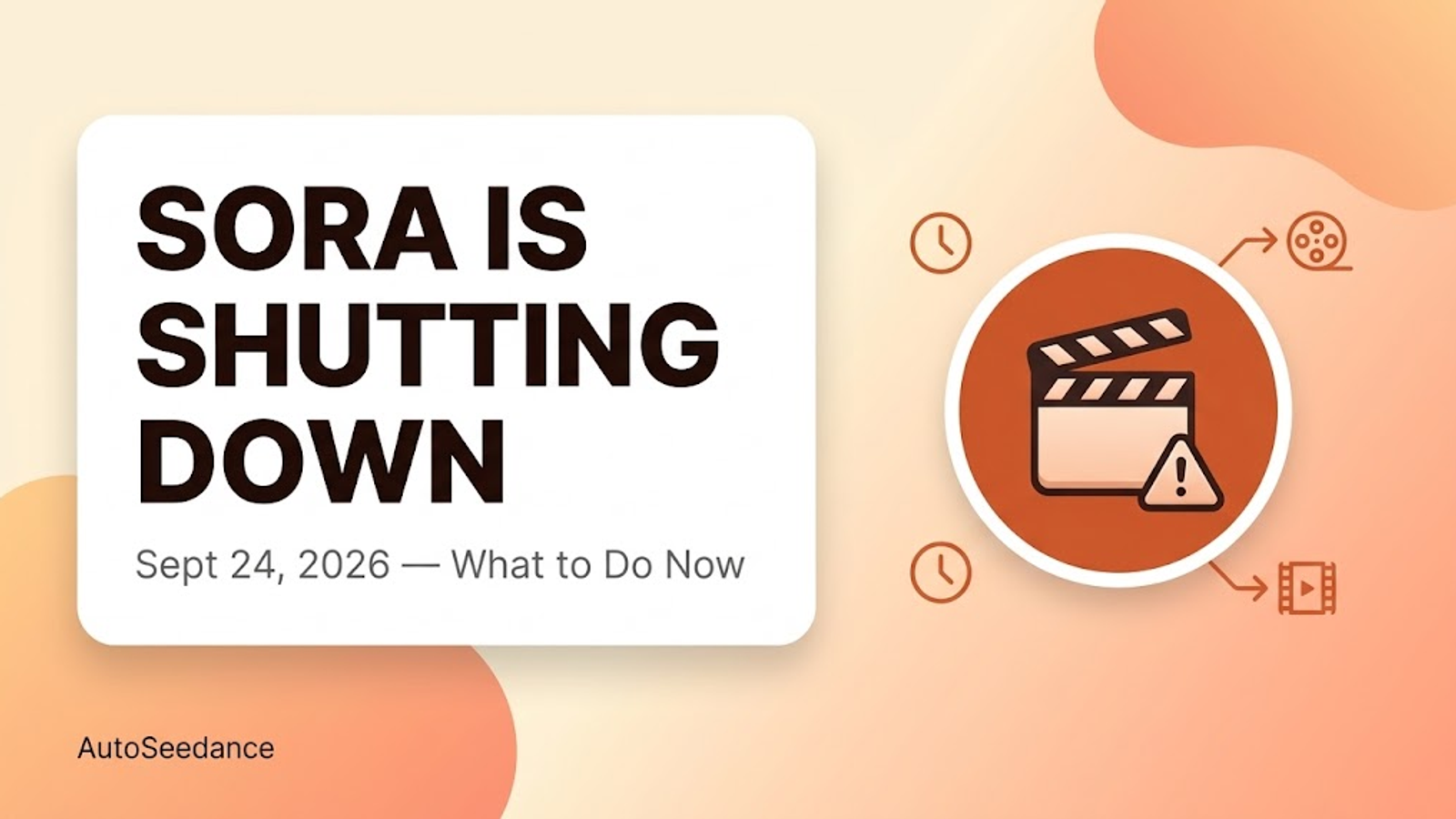 Graphic explaining OpenAI's Sora API shutdown date and migration alternatives