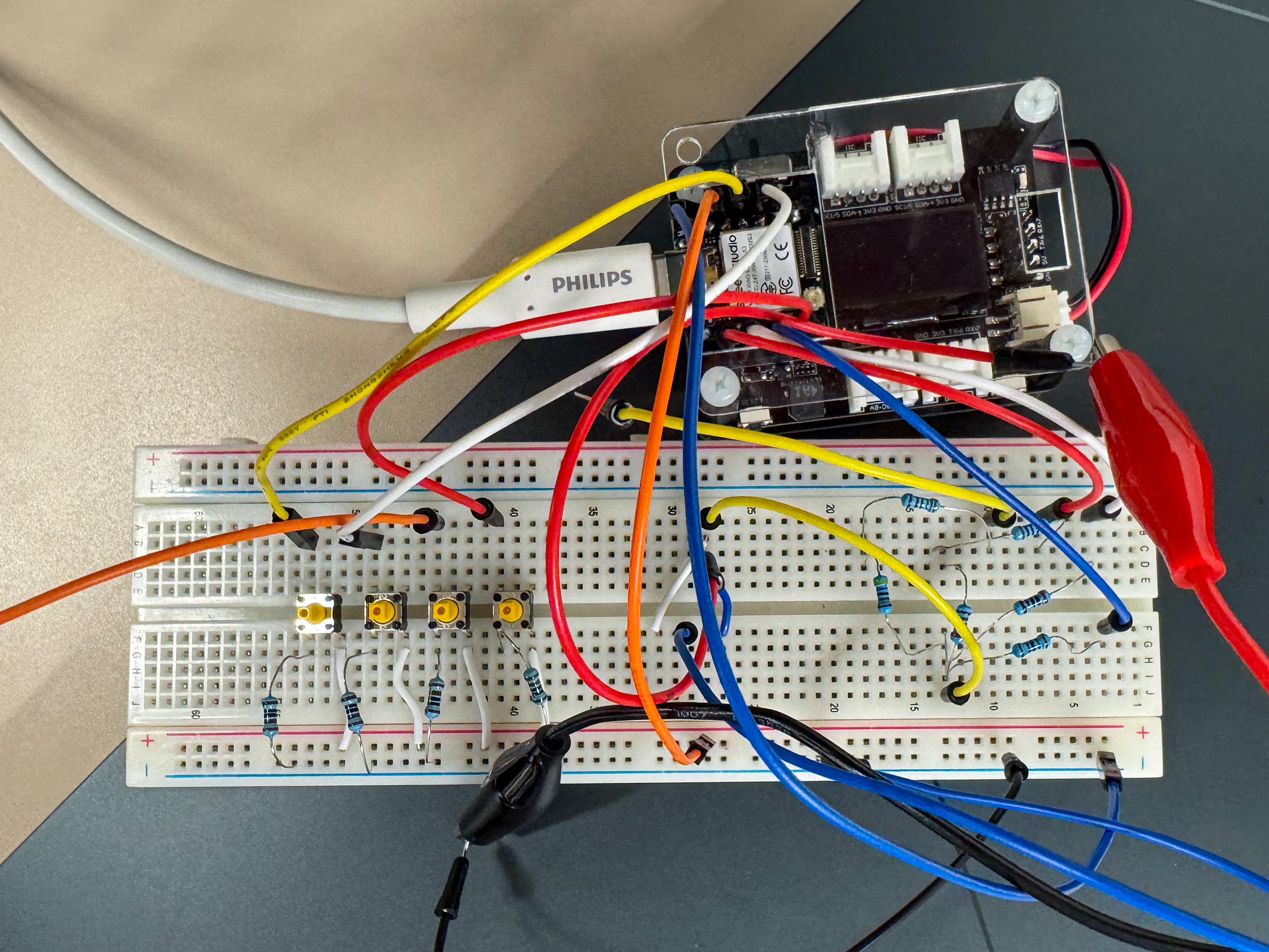 Initial breadboard circuit